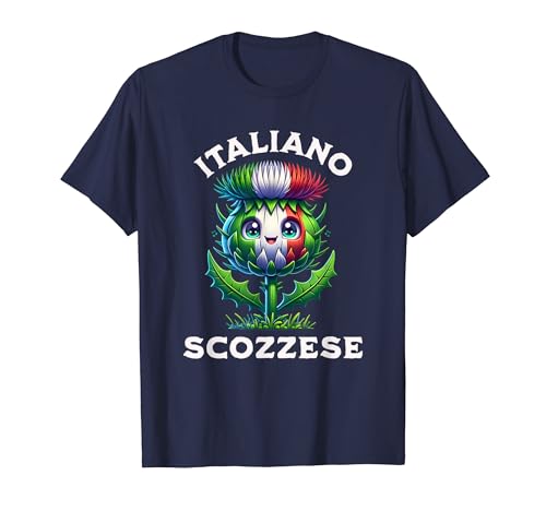 Scottish Italian Flag Thistle Scotland Heritage Scots Italy T-Shirt