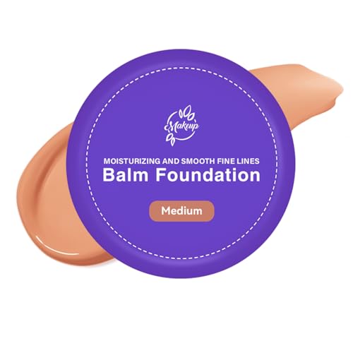 Balm Foundation for Mature Skin, Tattoo Cover up, Hydrating Full Coverage, Long-Lasting & Waterproof for All Skin Types, Portable 20g(Medium)