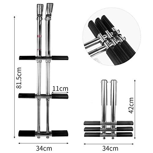 Escalera plegable telescópica para piscina de 3 pasos JYDQM miniatura 7