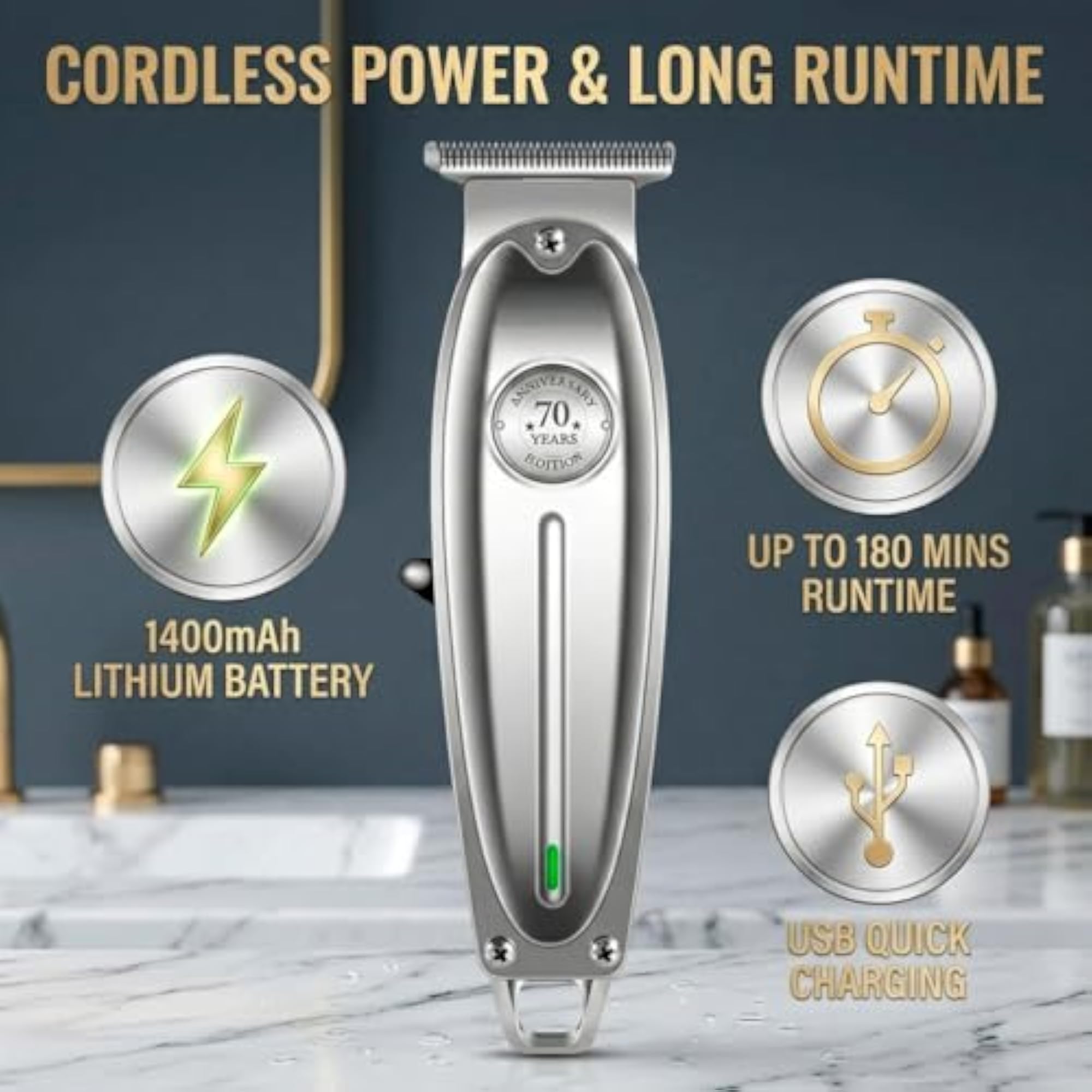 Steel ONE Trimmer Professional Hair Clippers for Men