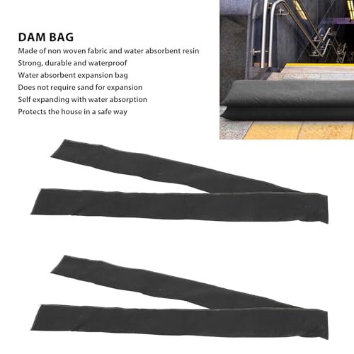 Hochwasser Barrieren, 2pcs Wasserdicht Sandless Sandsack für Anti-Hochwasser-Kontrolle, wiederverwendbare Wasser aktiviert Hochwasser Barrieren für Haus Tür