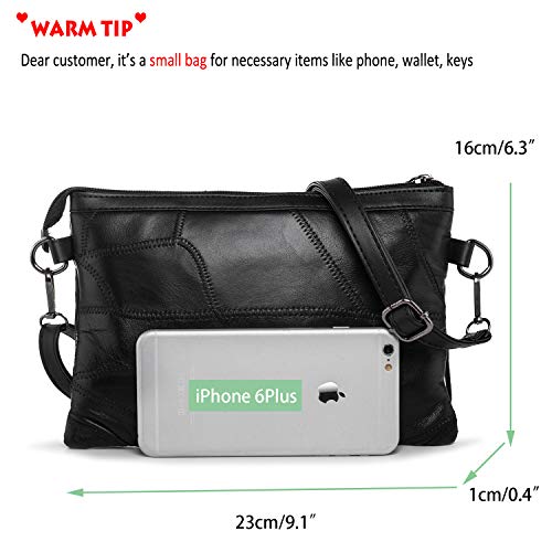 Kleine Zwarte Lederen Cross Body Handtas voor Vrouwen - Bezaaid Schouder Tas - Avond Bruiloft Kwastje Clutch Tas met… - Image 4