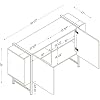 South Shore Mezzy 2-Door Sideboard, Light Walnut
