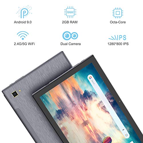 Winsing 10 Inch Tablet 5Ghz Wi-Fi Octa-Core, Android 9.0 Pie, 2Gb Ram, 32Gb Storage, 8Mp Rear Camera, 1080P Ips Full Hd Display, Supports Html5, Bluetooth 5.0-Grey #TOP1
