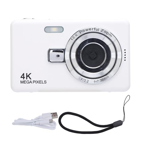 Cámara digital compacta 50MP 4K con zoom 16X y pantalla 2.4in miniatura 6