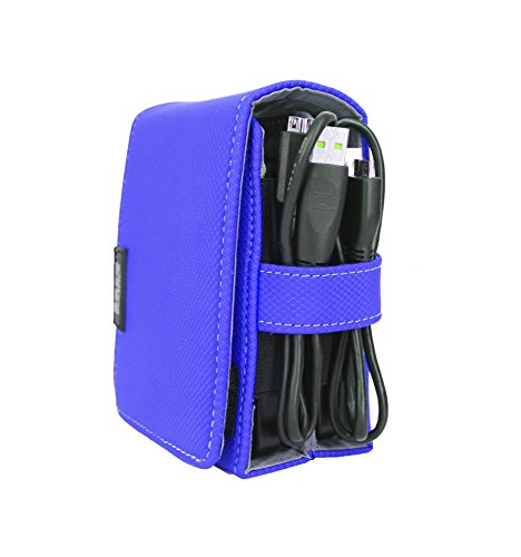 Image of Saco Dual Hard Disk Case Cover Wallet for Seagate Expansion 4TB /5TB External HDD Hard Disk Case (Maximum Size fits Upto 12.5 x 8.8 cm) - Blue