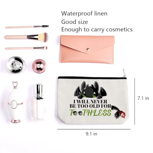 Dragon Anime Cosmetic Make up Bag Dragon Lover Gift Makeup Zipper Pouch Bag Anime Characters Lover Gift2