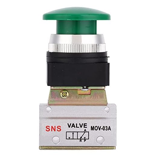 Válvula Mecánica Neumática de Botón Pulsador Válvula Mecánica Momentánea Neumática de 2 Posiciones y 3 Vías Válvulas de Solenoide con Interruptor de Botón Pulsador de Hongo Verde