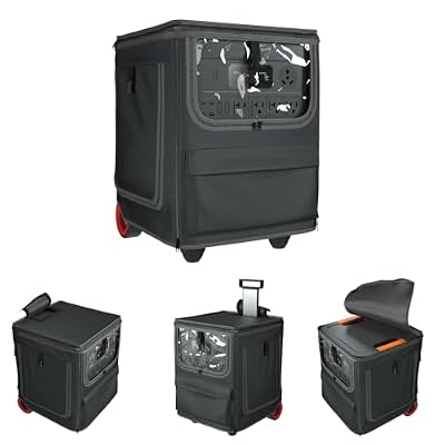 For Jackery HomePower 3600 Plus Protective Cover, 900D Waterproof Storage Bag with Viewing Window & Dual-Side Opening, Perfect Fit for HomePower 3600 Plus Portable Power Station