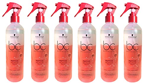 Preisvergleich Produktbild 6er Schwarzkopf Professional Bonacure Peptide Repair Rescue Spray Conditioner 400 ml