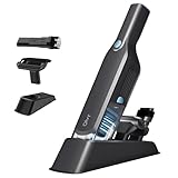 Olvy Aspiradora de Mano Inalámbrica Potente 2 Velocidades para Pelo de Mascotas, Mini Aspirador Portátil para Coche y Hogar, Autonomía Larga, Filtro HEPA Lavable, Accesorios Múltiples
