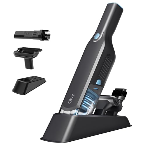 Olvy Aspiradora de Mano Inalámbrica Potente 2 Velocidades para Pelo de Mascotas, Mini Aspirador Portátil para Coche y Hogar, Autonomía Larga, Filtro HEPA Lavable, Accesorios Múltiples Olvy Aspiradora de Mano Inalámbrica Potente 2 Velocidades para Pelo de Mascotas, Mini Aspirador Portátil para Coche y Hogar, Autonomía Larga, Filtro HEPA Lavable, Accesorios Múltiples