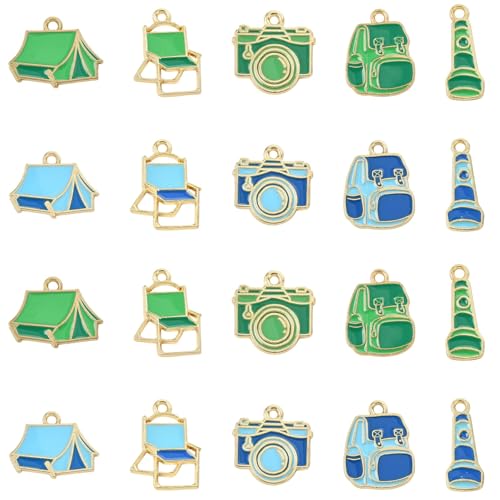 KitBeads 40Pcs Camping Charms for Jewelry & Crafts