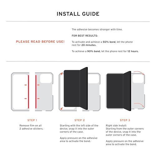 Image of Urban Armor Gear UAG Mouve - 2 Piece Case with Magnetic Charging Transparent Military Grade Dropproof Protective Case /Cover Designed for Google Pixel 10 Pro Fold (Military Drop Tested) - Ash /Black