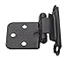 KINGO HOME 50 Pack (25 Pairs) 1/2 Inch Overlay Black Antique Cabinet Hinges, Self Closing, Variable Overlay