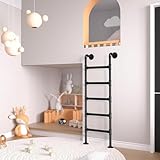 Escalera de Metal de 100-300 cm de Altura, Escalera de Salida de Tubo de Hierro Redondo Resistente para Ventana del sótano y Escalera de Incendios, Escalera de Escalada Universal de pie(130cm/51in)