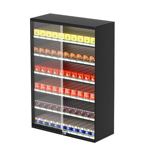 Amazon.com: Lockable Retail Cigarette Display| Aluminum Alloy Matchbook Display  Cabinet| Wall Mounted Sliding Door Cigarette Holder for Home and Commercial  (Color : Black, Size : 38.5x17.3x45cm) : Everything Else