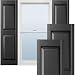 Ekena Millwork LP2S14X04300BL Lifetime Vinyl Standard Shutter (Per Pair), 14 3/4"W x 43"H, Black