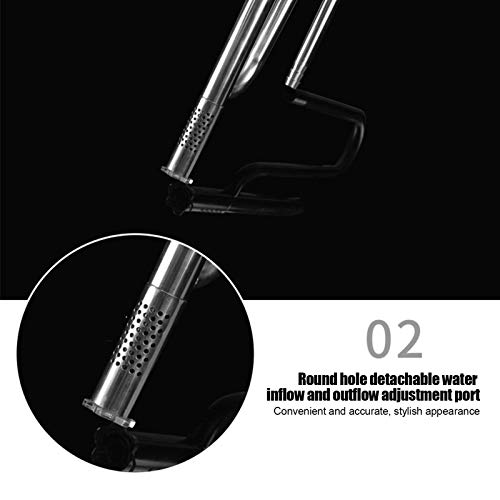 Fdit Aquarium Ölfilm Skimmerrohr Edelstahl Aquarium Zufluss Abflussrohr Aquarium Ölfilm Skimmer Filter für Aquarium und Aquarium(12)