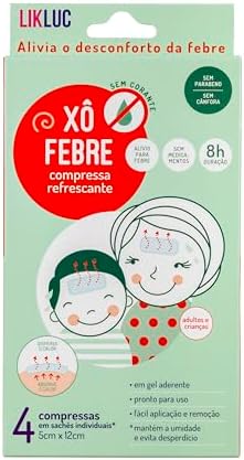 Likluc Xô Febre - compressas refrescantes para alivio da febre, Azul Oceano, Tamanho Único