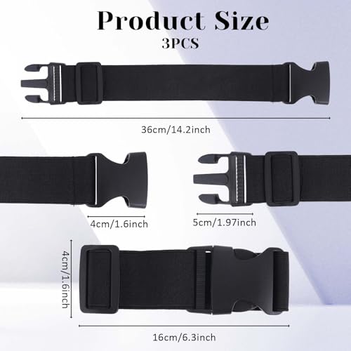 Image of JJUNW 3pcs Add a Bag Luggage Straps, Adjustable Suitcase Strap Luggage Connector Straps for Connecting Two Suitcases or Smaller Packages Together Travel Accessories