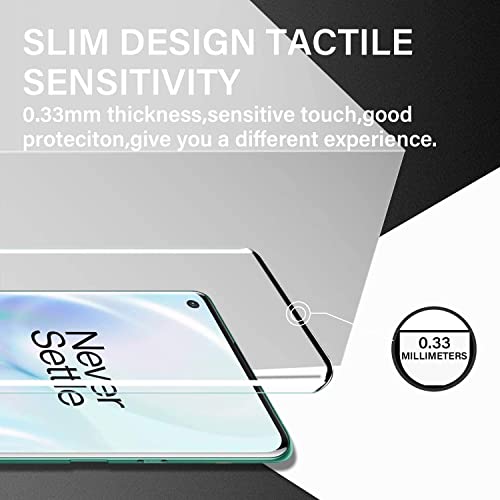 Image of STP FEEL Advanced Fulll Glue Tempered Glass Protector For Oneplus 8 Pro | Full Glue Edge to Edge Full Glue Screen Protector Guard Protector, Pack of 1