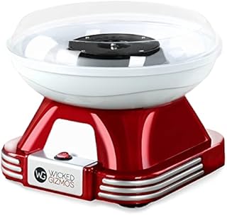 Wicked Gizmos Cotton Candy Floss Maker with Sugar Guard, Wooden Sticks and Sugar Scoop (Retro)