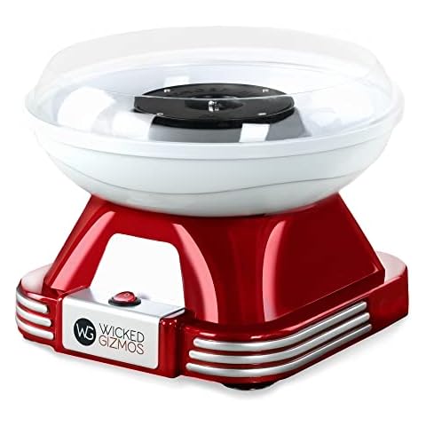 Wicked Gizmos Cotton Candy Floss Maker with Sugar Guard, Wooden Sticks and Sugar Scoop (Retro) Cover