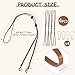 Idrese 4 Pieces Leather Hat Chin Straps for Men and Women Removable Cap Chin Cord 50cm Stampede Strings for Cowboy and Sun Hat
