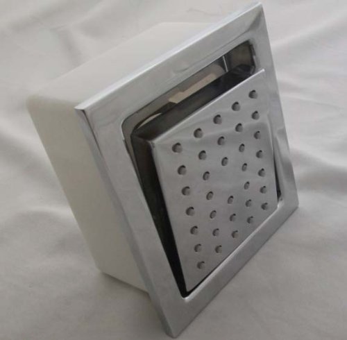 Cascada Modern Solid Brass 34-Nozzle Square Body Spray Jets Shower, Polished Chrome #TOP6