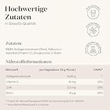 Glow25® Collagen Plus Pulver [450g] - Kollagen Hydrolysat mit Vitamin C, Zink und Biotin - Peptide Typ 1 und 3 - Gute Löslichkeit - Neutral