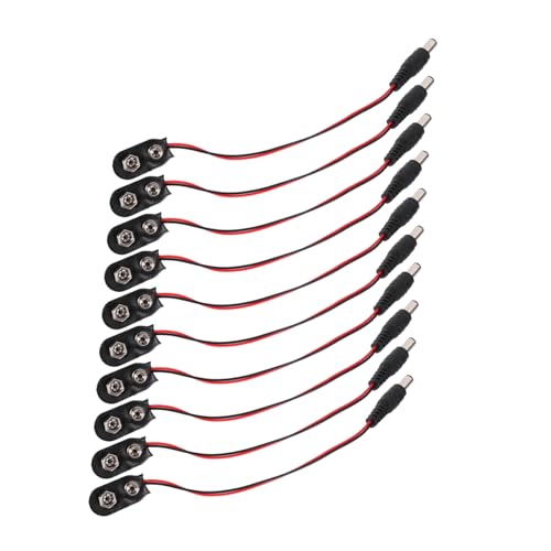 HEMOTON 10 Pezzi Fibbia Del Cavo Di Alimentazione Scatto Della Batteria in Plastica Accessori Per Batterie Per Chitarra Morsetti Della Batteria Alimentazione Elettrica Pulsante Abs