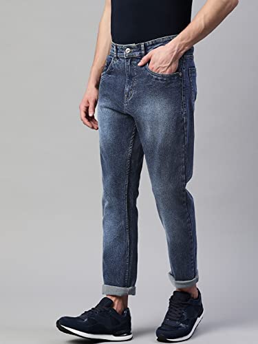 Image of Hubberholme Men's Stretchable Slim Fit Jeans - Casual Cotton Jeans for Men