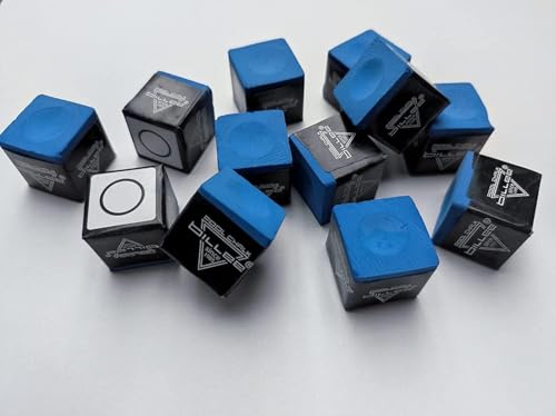 Image of JBB Billiards, Snooker and Pool Chalk Box | Billiards Accessories | Cue Chalk - 12 Pcs (Blue)