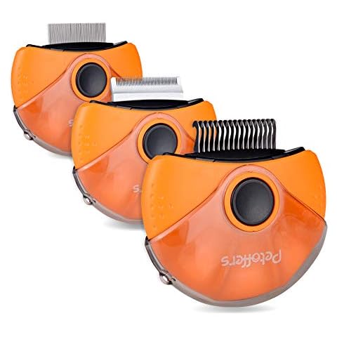 Petoffers 3 in 1 Pet Grooming Brush Effectively Reduces Shedding by Up to 95%, Portable Dematting Tool for Dogs and Cats Deshedding Brush Undercoat Rake Comb for Easy Mats & Tangles Removing Cover