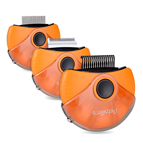 Pet Grooming Tool - Petoffers 3 in 1 Pet Grooming Brush Effectively Reduces Shedding by Up to 95%, Portable Dematting Tool for Dogs and Cats Deshedding Brush Undercoat Rake Comb for Easy Mats & Tangles Removing