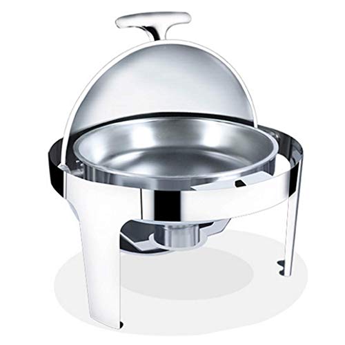 HSBAIS Speisenwärmer Buffetwärmer, 6 Qt Edelstahl Chafing Dish Runde Roll-Laden Warmhaltebehälter mit Deckel für Buffet…