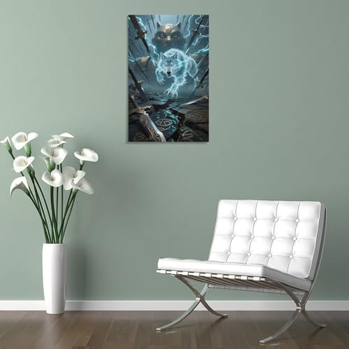 Peinture loup éclair déco salon pour créer un espace moderne - 5