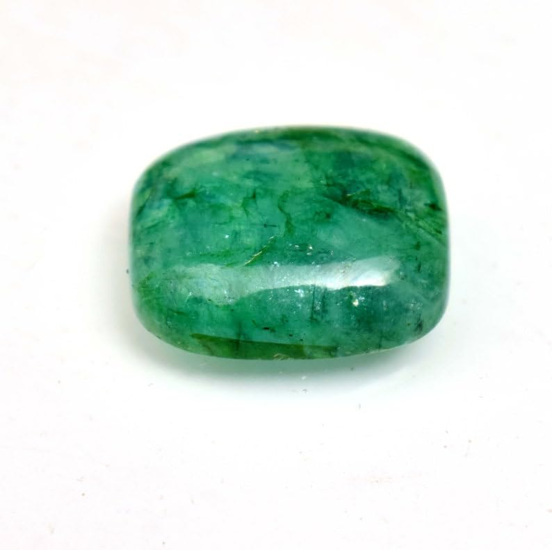 Émeraude naturelle coussin pour bague et pendentif faits main - 3