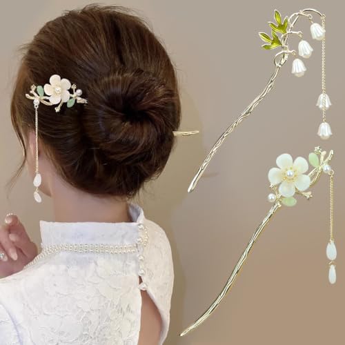 2Packs Chinese Hair Sticks for Buns Hair Chopsticks for Women and Girls