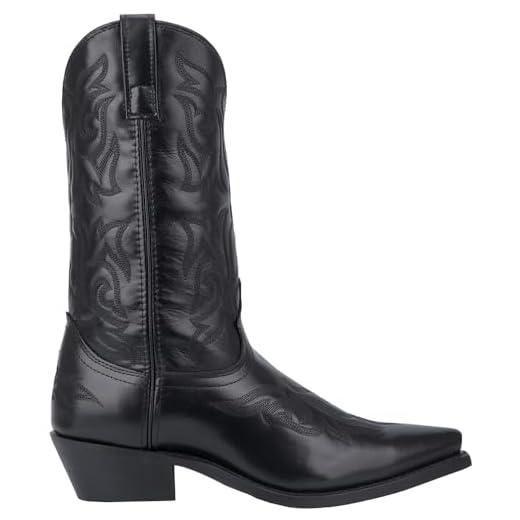 Laredo Mens Hawk Snip Toe Dress Boots Mid Calf - Black - Size 11 D