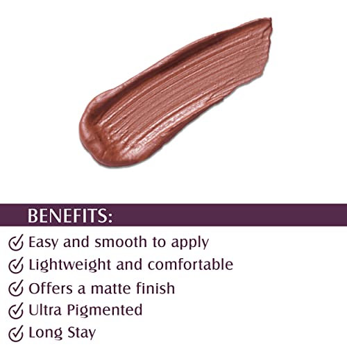 Image of Glam21 Matte Lippie No Transfer Lip Gloss | Lightweight and comfortable| Creamy Matte Formula - 4 gm | Nude Game-24