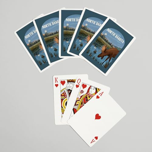 Baraja de cartas Póker North Dakota, 52 cartas miniatura 7