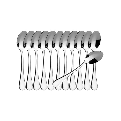 BESCH 12 Cucharitas de Café Acero Inoxidable 12,5 x 2.6 cm