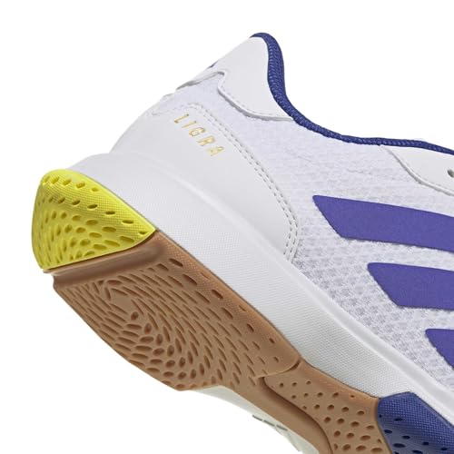 adidas Herren Ligra 8 Mens Indoor Shoes, FTWR White/Solar Purple/semi Lucid Blue, 42 EU – Ansicht 4