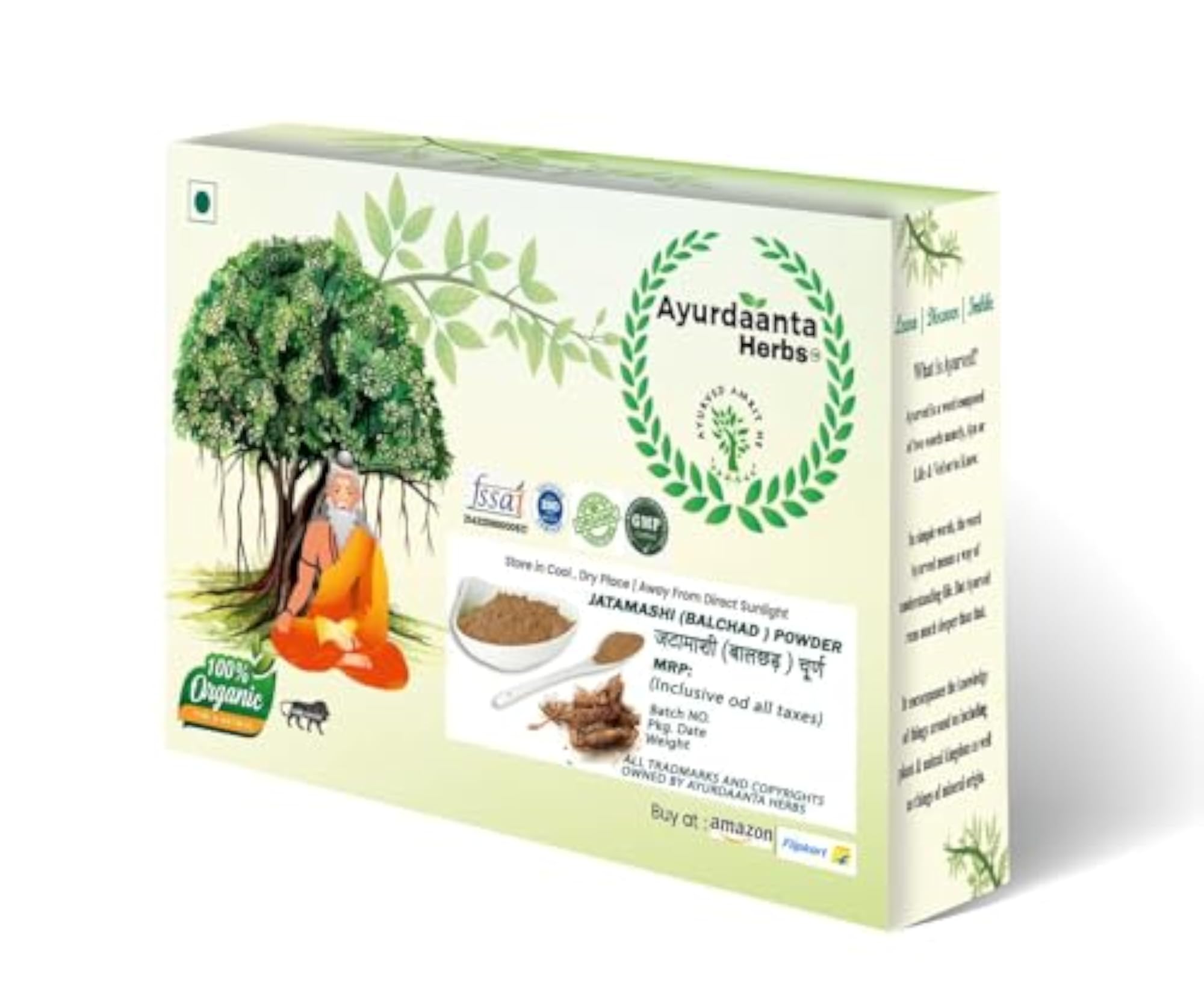 Jatamashi Powder, Jatamansi Root, 100G