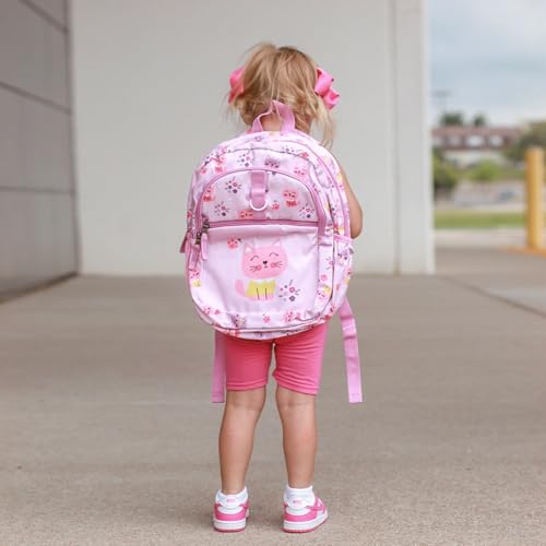 Choco Mocha Dinosaur Backpack for Girls, Toddler Backpack for Little Girls Age 3 4, Kids Small Backpacks School Bag 12 Inch, Pink2