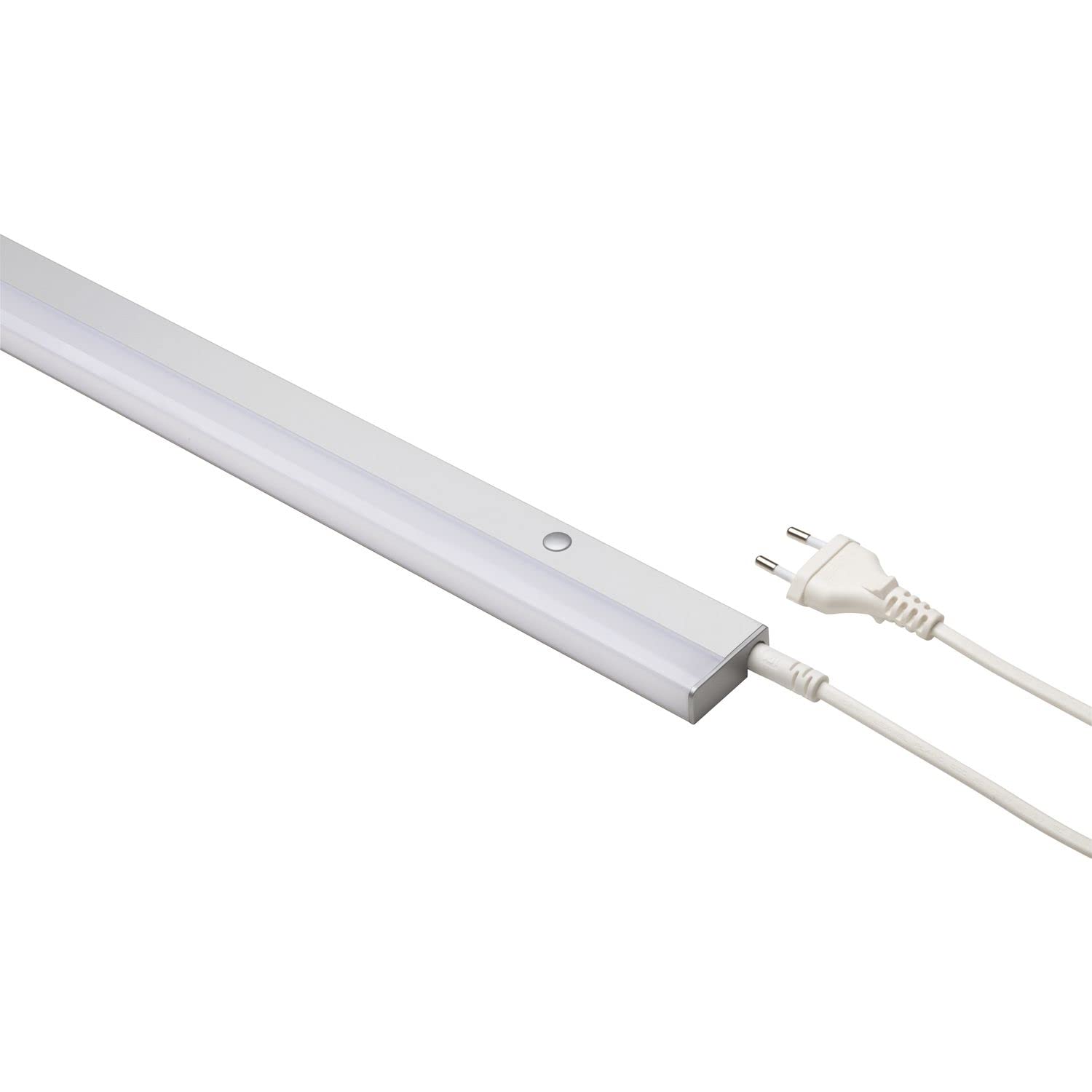 DOMUS LINE LED Unterbauleuchte Wolf 120cm Küche, Schrankleuchte Unterbau neutralweiß 3900K mit Direkanschluss, 230V Aluminium schwarz