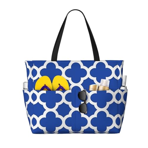 Grand sac de plage bleu cobalt pour simplifier vos sorties
