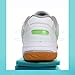 Unisex Durable Lightweight Table Tennis Shoes - Fashion Walking Commute Sneaker for Women - Anti-Slip Badminton Shoes (White Black,10.5)